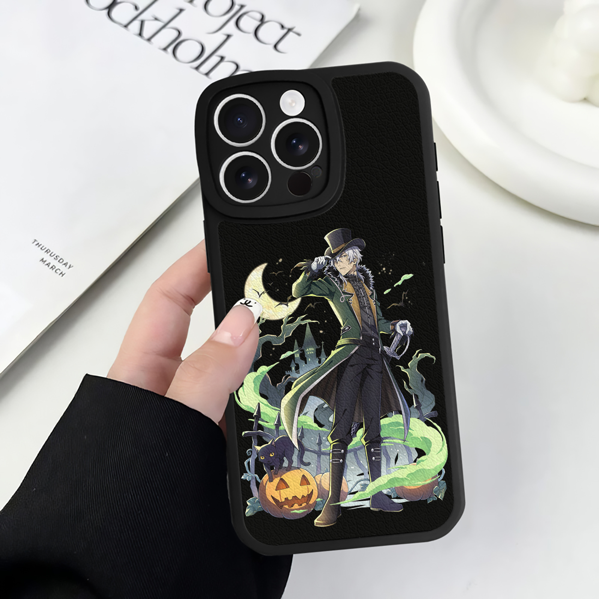 （画像用） 文豪ストレイドッグス Bungo Stray Dogs 【iPhone 16シリーズ対応】シリコンスマホケース（レザー調） 材質：シリコン
